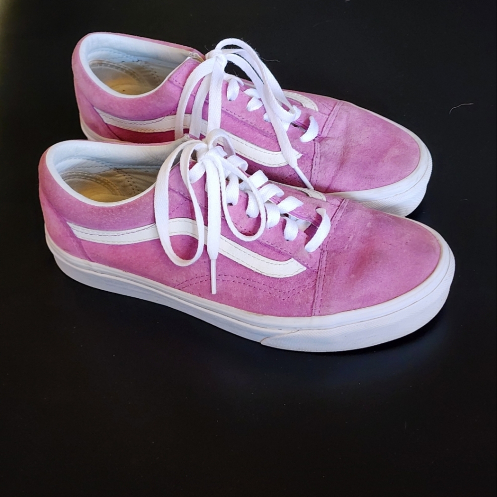 Vans Old Skool Violet Pink Pig Suede Ward Skate Shoes
